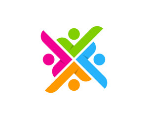 Fototapeta premium People Check - Group People Logo