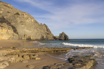 Sandstrand von Luz nahe der Hafenstadt Lagor in Portugal