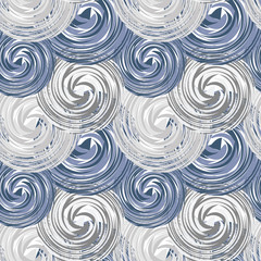Fototapeta na wymiar Abstract vector pattern of blue and grey stylized circles
