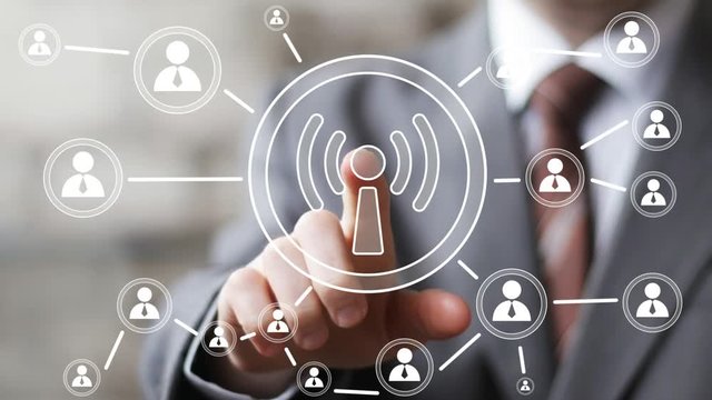 Business button Wifi icon connection sign