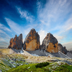 Tre Cime di Lavaredo. Dolomites alps. Italy