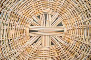 Striped wicker baskets