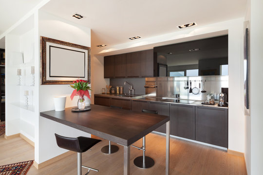 contemporary domestic kitchen