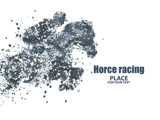 Horse racing, particle divergent composition.