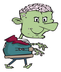 Cartoon frankenstein monster face