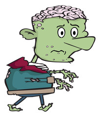 Cartoon frankenstein monster face