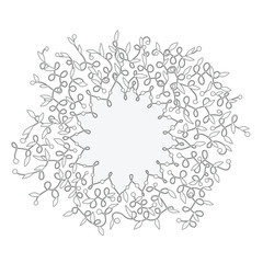 Circular abstract picture. Gray and white illustration