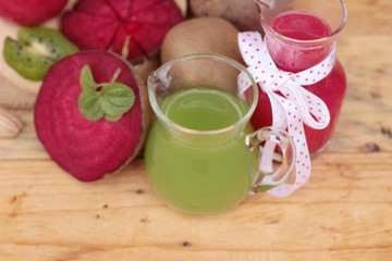 Beetroot juice and kiwi juice is delicious.