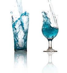 Water Splashing From Glass Isolated