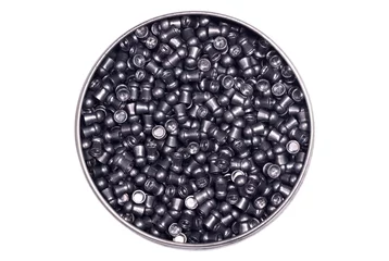 Foto op Canvas Airgun pellets, isolated on a white. © zergsv