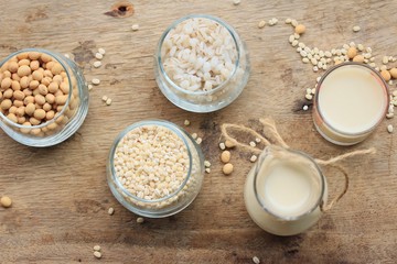 Soy milk and barley