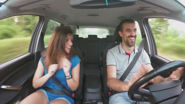 Couple in car