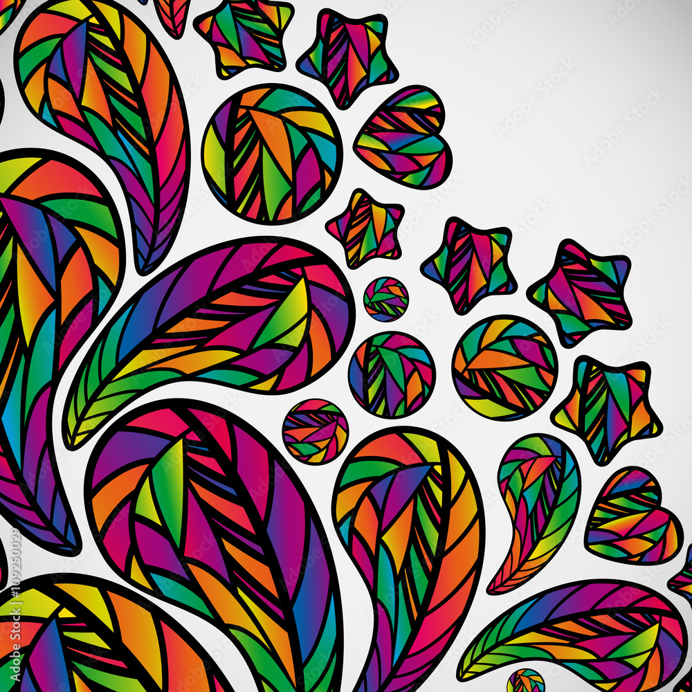 Poster abstract background with colorful design elements.