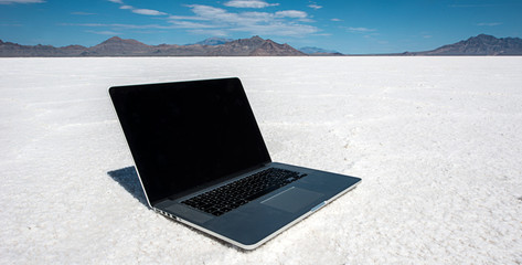 Computer in a desert