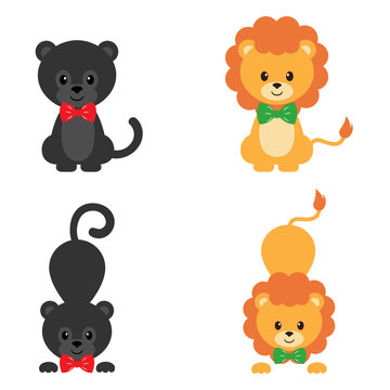 panther and lion set