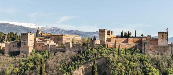 Fototapeta na wymiar Panoramic view over Alhambra, Andalusia, Spain