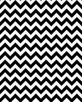Seamless zigzag pattern, white and black vector background