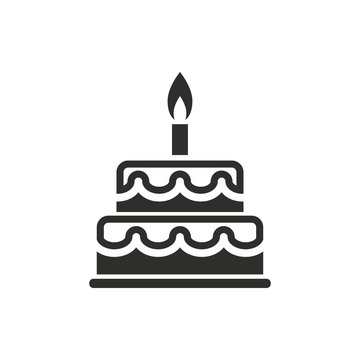 Cake - vector icon.