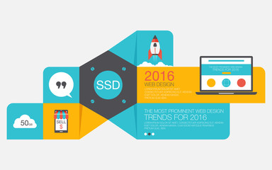 Flat designed banners for graphic design and web design. Vector