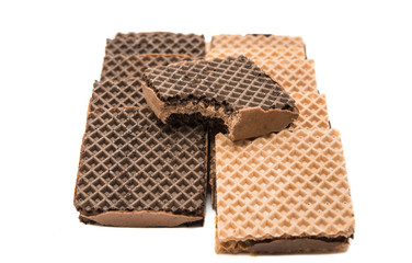 chocolate wafer isolated