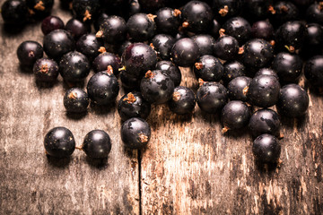 Summer fresh berries , healthy food , wooden background