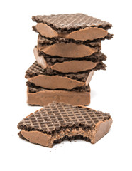 chocolate wafer isolated