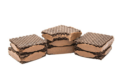 chocolate wafer isolated