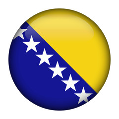 Flag of Bosnia and Herzegovina  Glossy Button