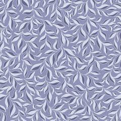 Floral seamless pattern with blue leaves.
