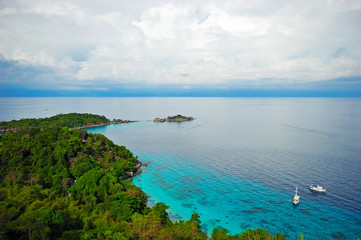 Top view on similan island viewpoint