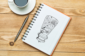 Coffee cup for fresh idea