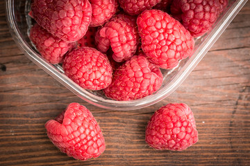 fresh summer berries, healthy food on table