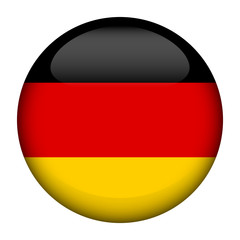 Round glossy Button with flag of Germany