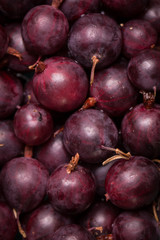 Summer fresh berries , healthy food , wooden background