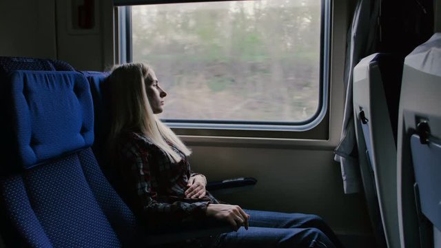 Woman in moving train feels pain in stomach