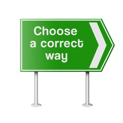 Choose a correct way text on a road sign