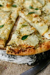 The Italian pie with a potato