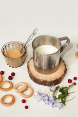 milk, honey and cranberries - cold medicine