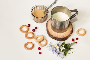 milk, honey and cranberries - cold medicine