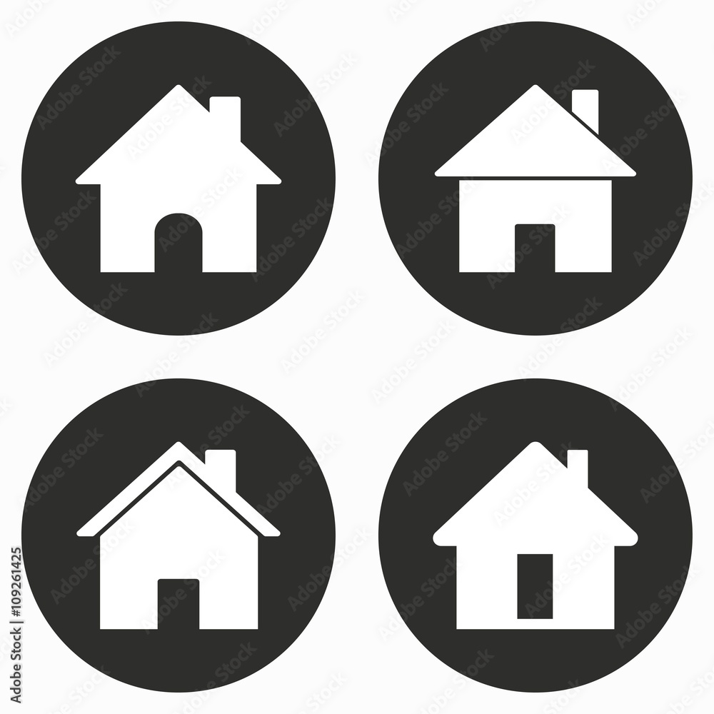 Wall mural home - vector icon.