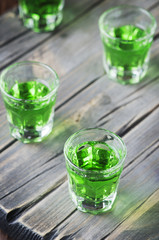 Green sweet healthy cocktai with terragonl