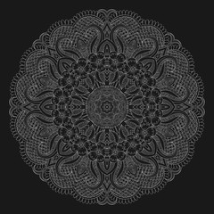 Abstrack floral circular mandala.