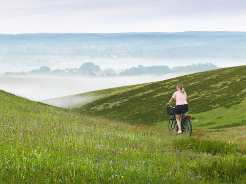 Woman cycling