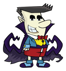 Obraz premium Draculas face cartoon character