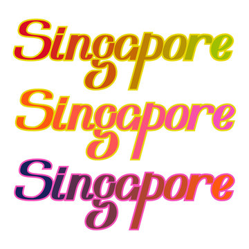 Singapore colorful letters title