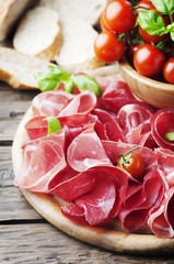 Italian Delicious Antipasto with ham and bresaola
