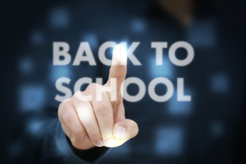 Businessman touching Back To School