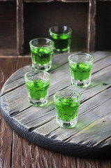 Green sweet healthy cocktai with terragonl