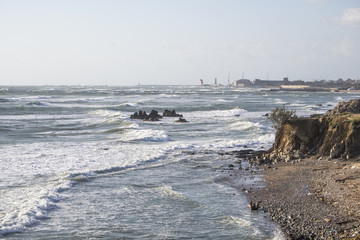 Mareggiata a Livorno.