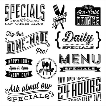 Vintage Menu Designs 